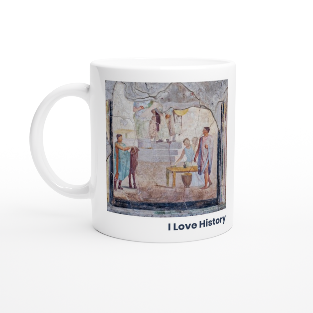 Ancient Roman mural mug