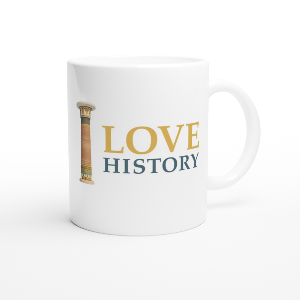 Ancient Egypt yellow column mug