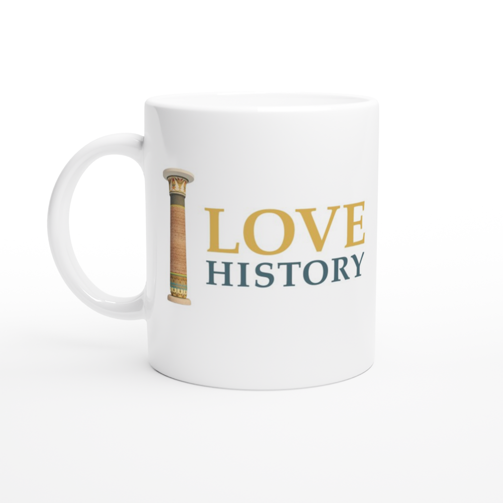 Ancient Egypt yellow column mug